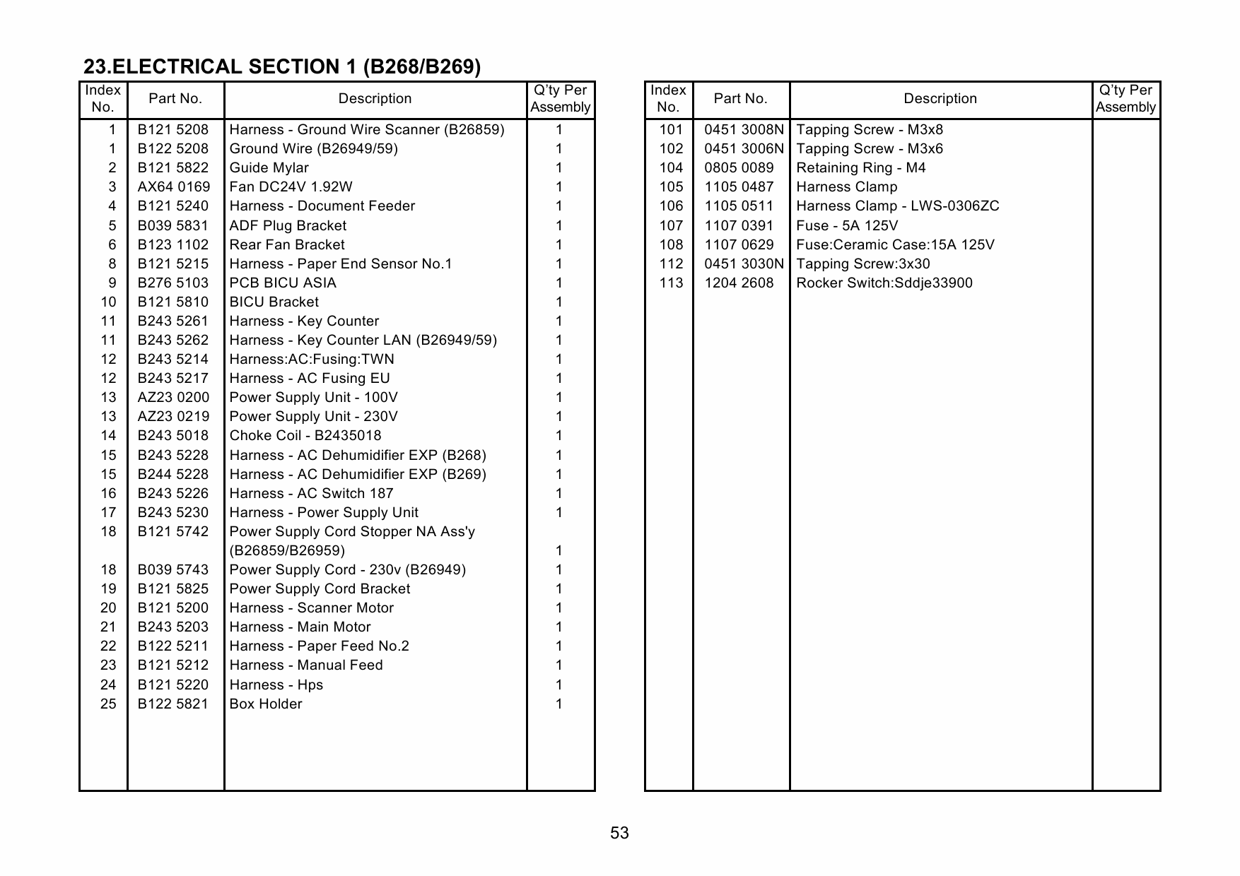 RICOH Aficio MP-1600L2 B268 B269 Parts Catalog-2